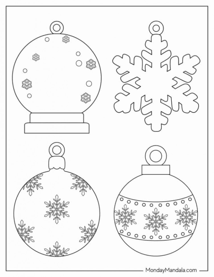 Printable Christmas Ornaments (Free PDF Templates)