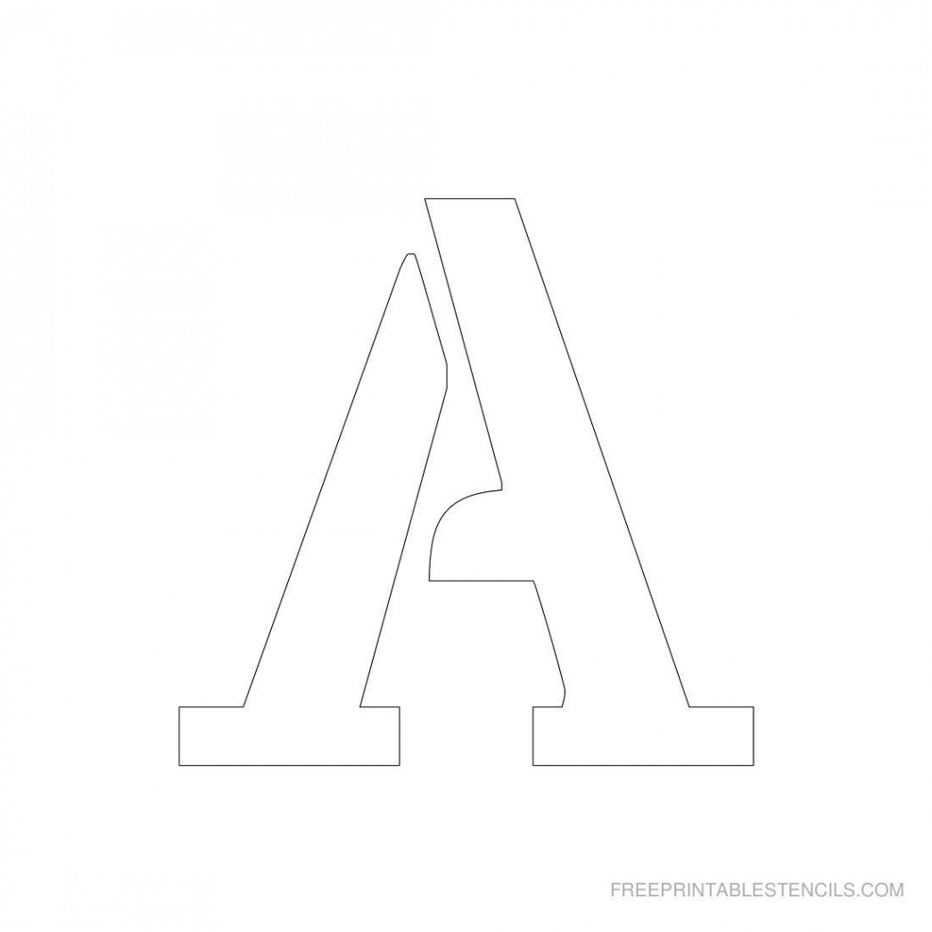 Printable  Inch Letter Stencil A--has full alphabet  Stencils