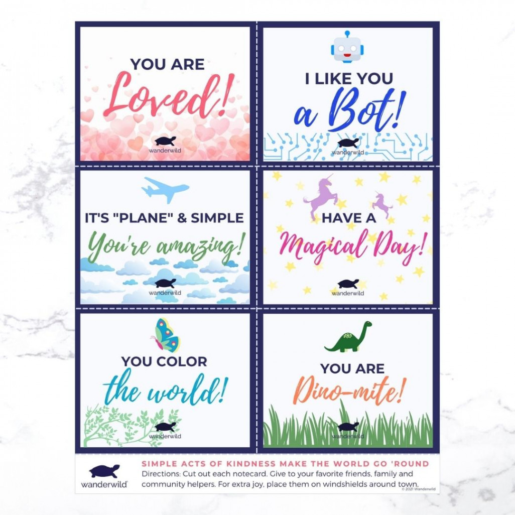 Printable: Kindness Cards – WANDERWILD CO