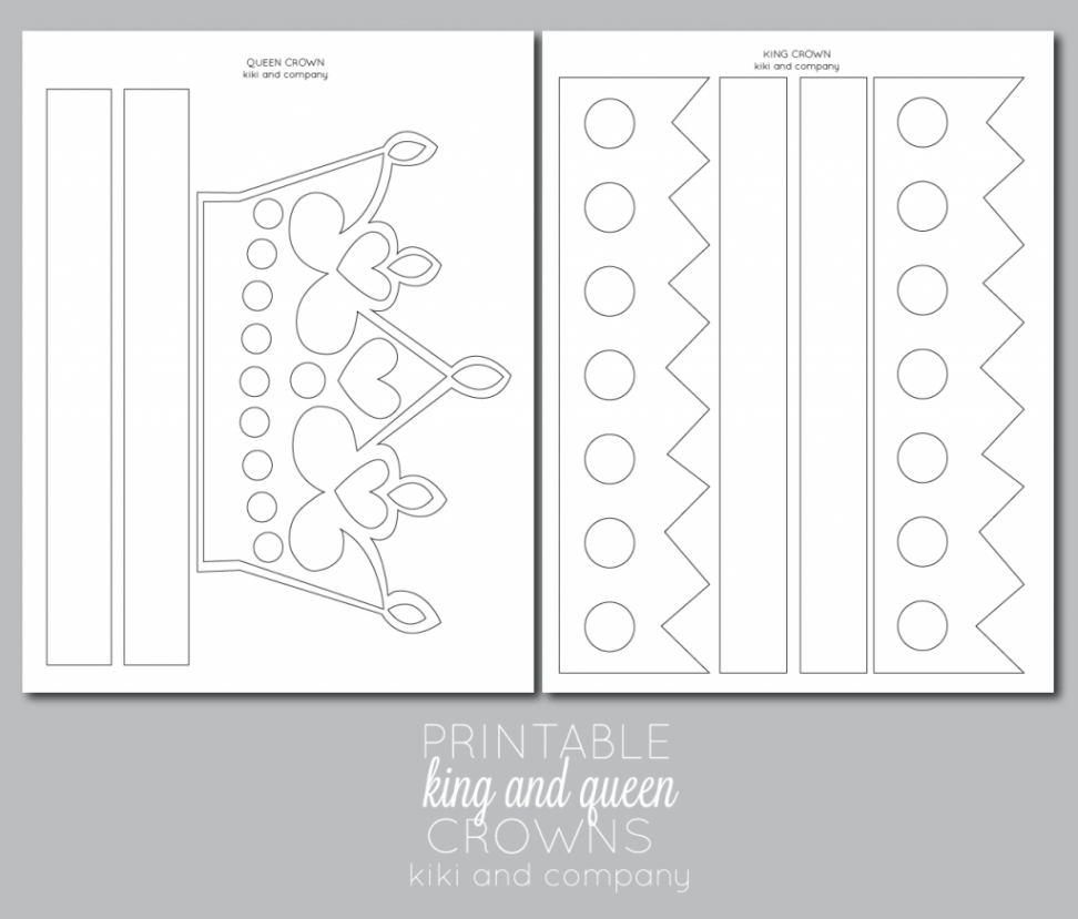 Printable Kings and Queens crown Free Printable - The Crafting