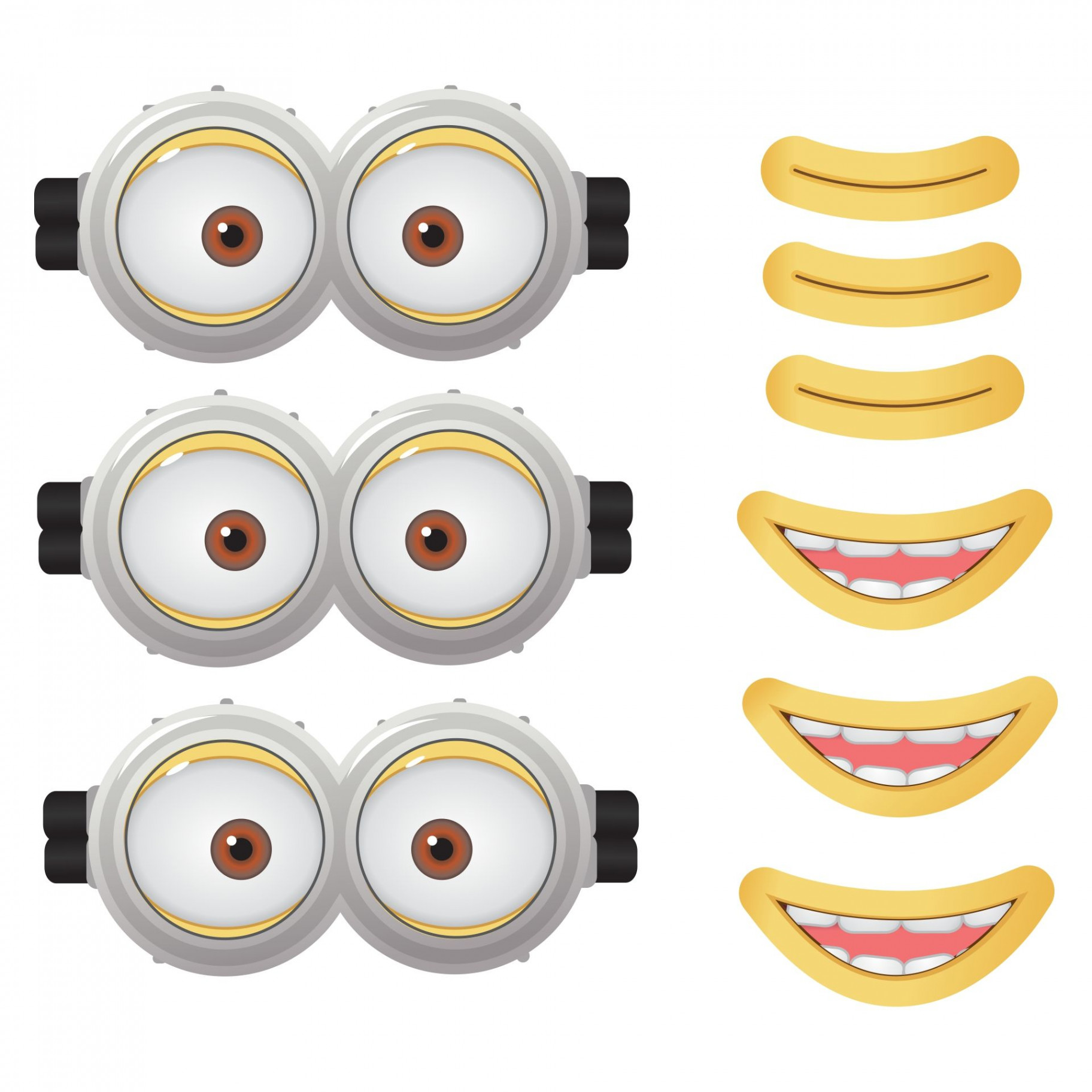 Printable Minion Eyes and Mouth  Minions eyes, Minion printables