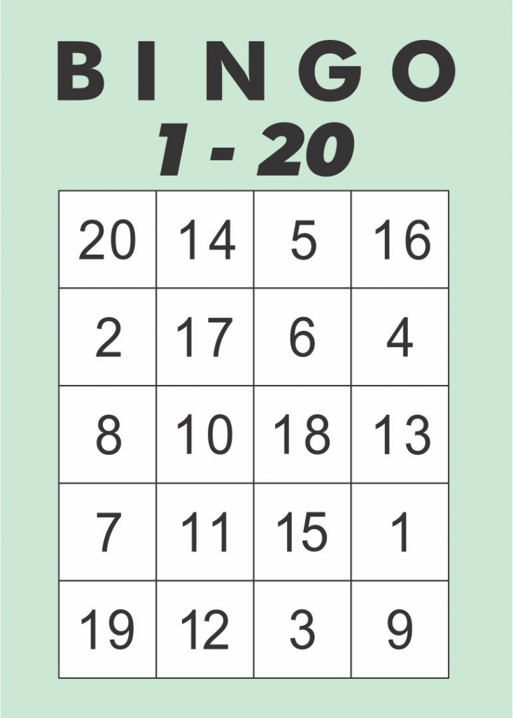 Printable Number - Bingo Cards  Printable numbers, Free bingo