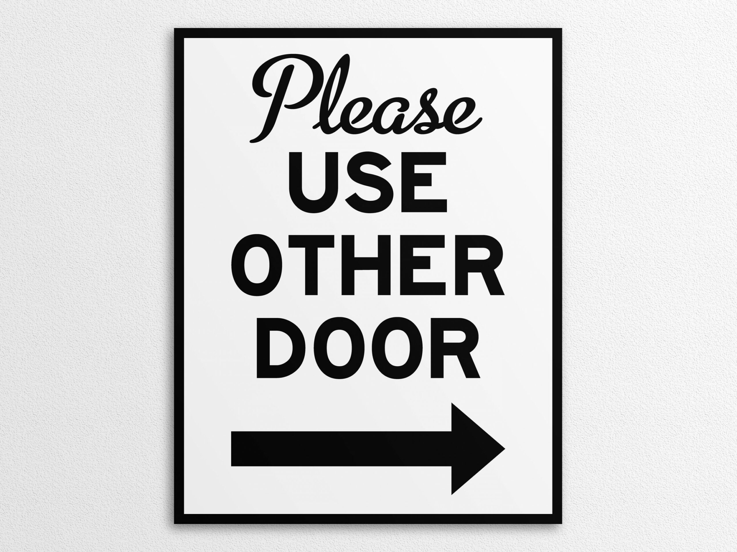 Printable Please Use Other Door Signs Left and Right Arrow