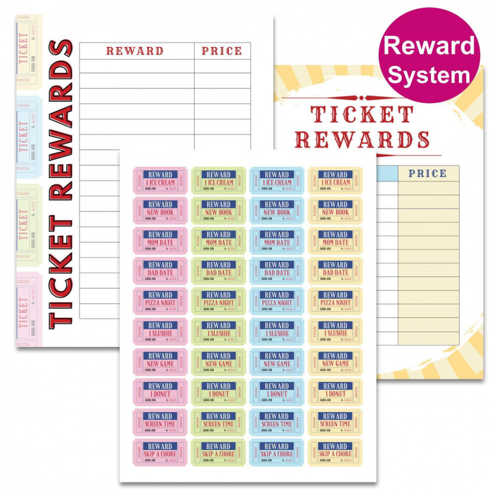 Printable Reward Tickets for Kids -  Page PDF – The Savvy Sparrow