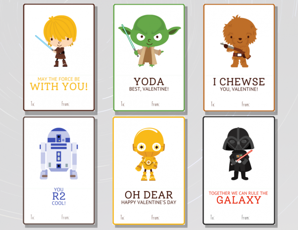 Printable Star Wars Valentine