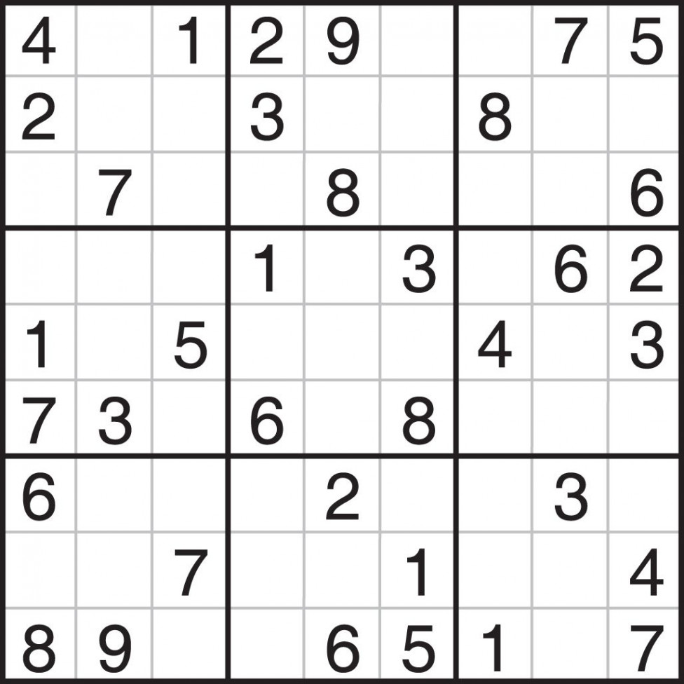 PRINTABLE SUDOKU  Sudoku puzzles, Sudoku printable, Sudoku