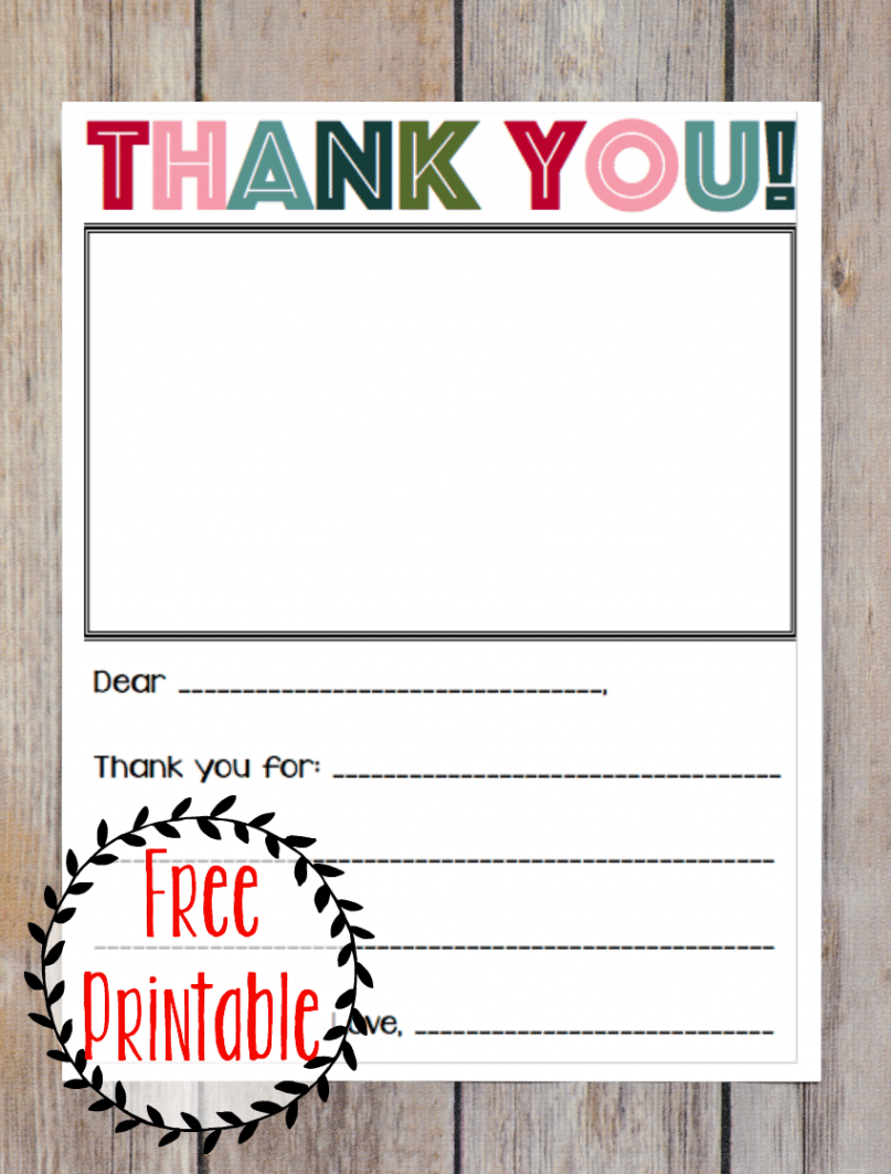 Printable Thank You Note - Three Little Ferns - Family Lifestyle Blog