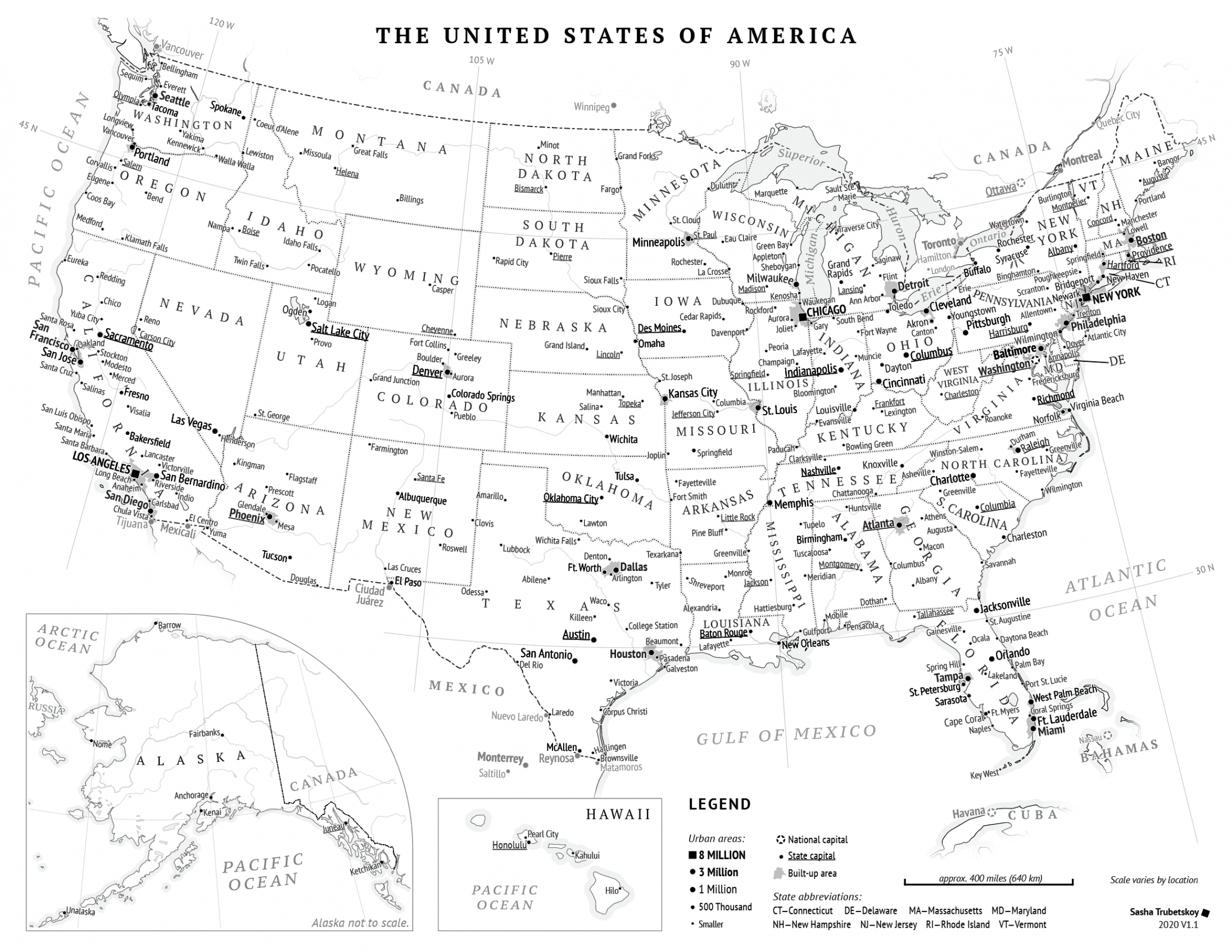 Printable United States map  Sasha Trubetskoy