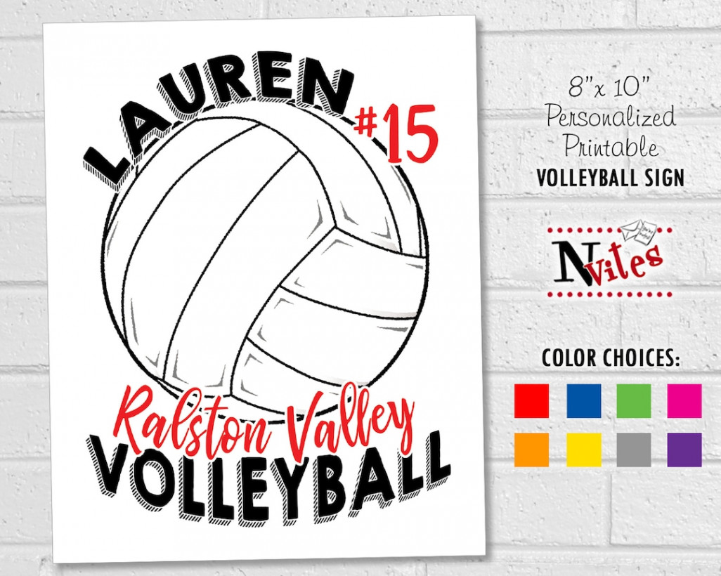 Printable Volleyball Locker Sign Volleyball Team Hotel Door - Etsy Ireland