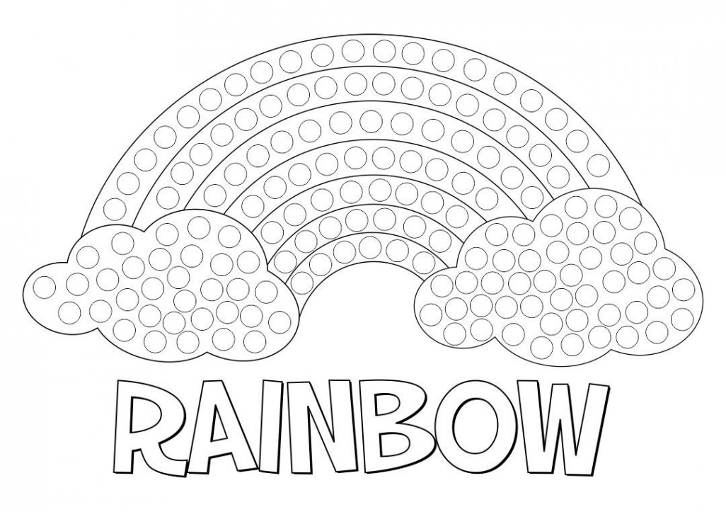 Rainbow Dot Paint Printables Free  Dot marker printables, Rainbow