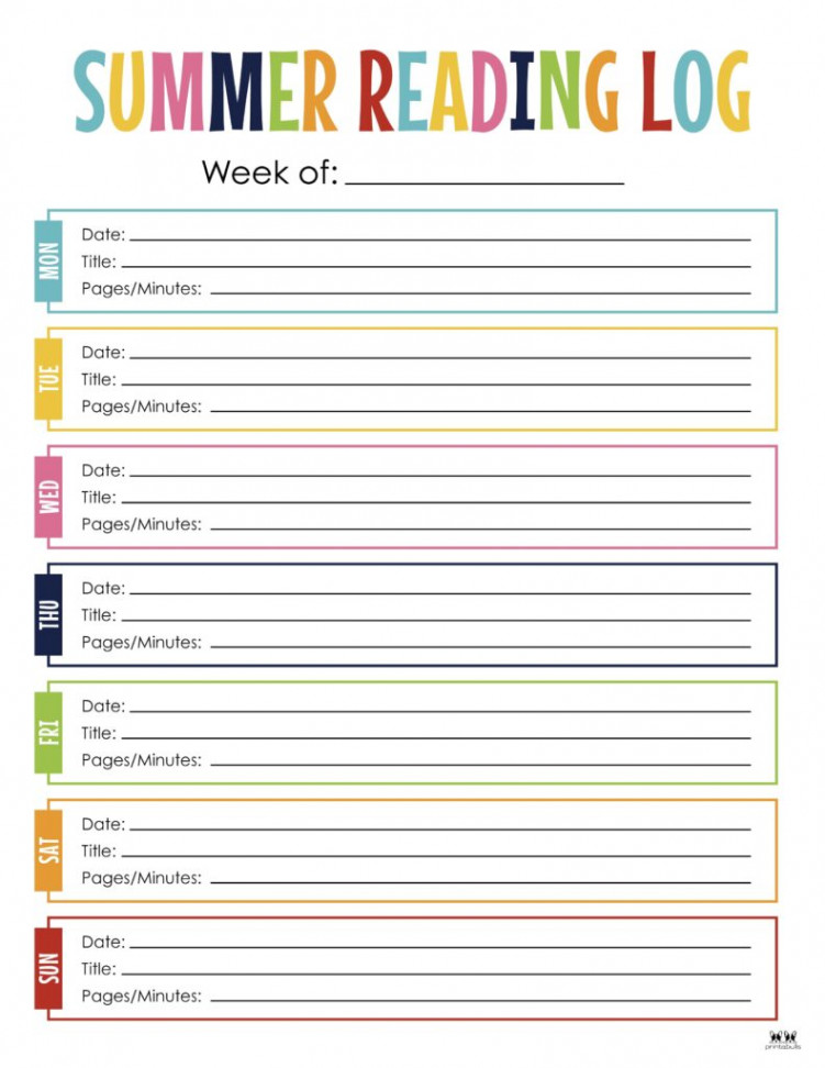 Reading Logs -  FREE Printables  Printabulls