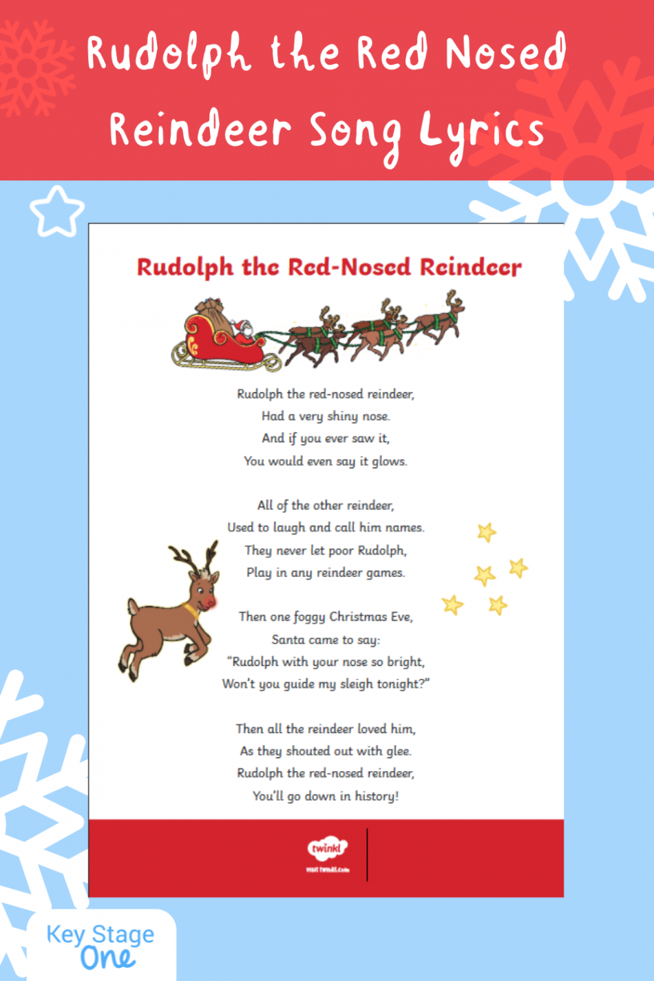 Rudolph the Red Nosed Reindeer Song Lyrics  Reindeer song