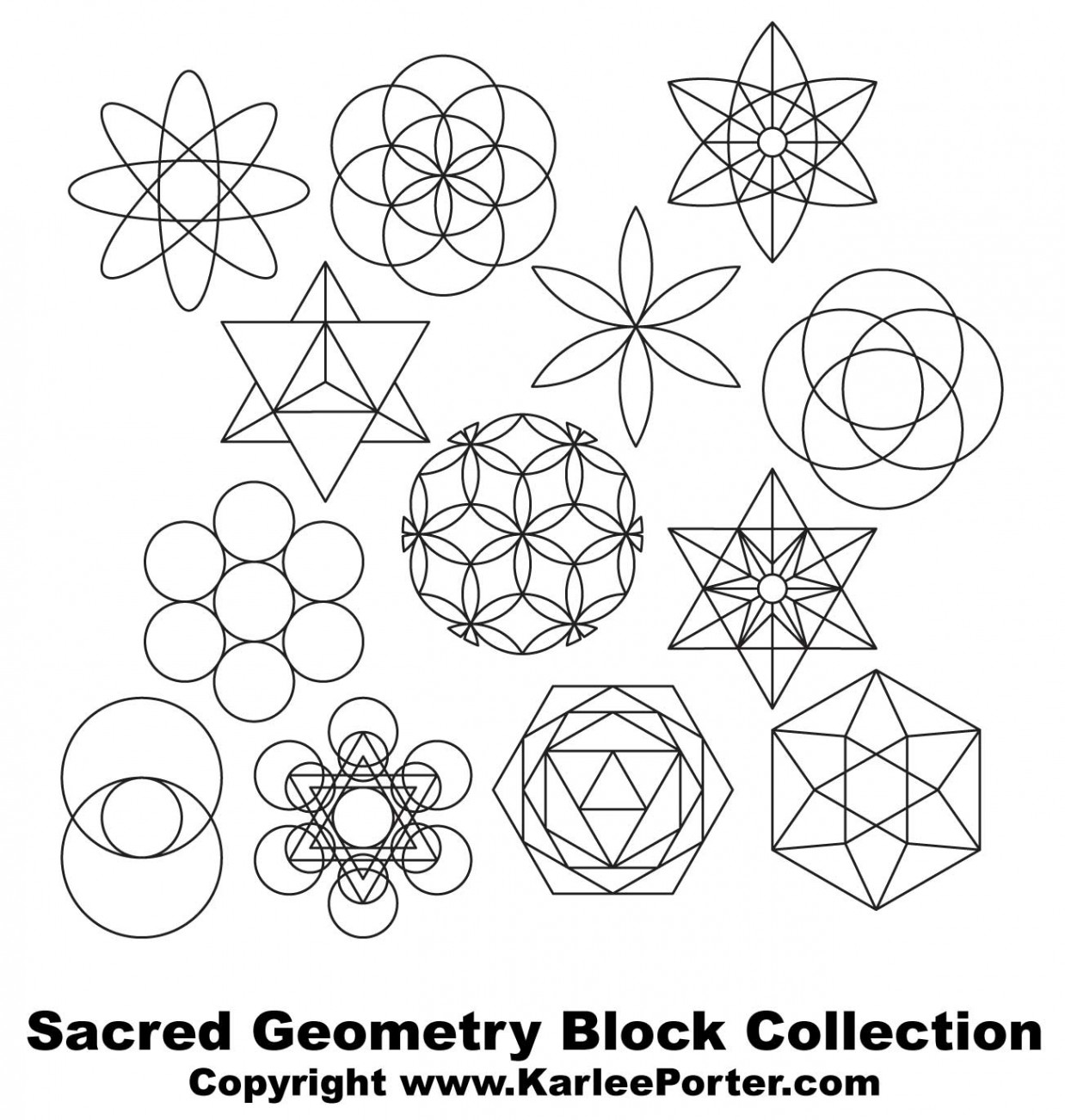 Sacred Geometry Block Collection - Set of