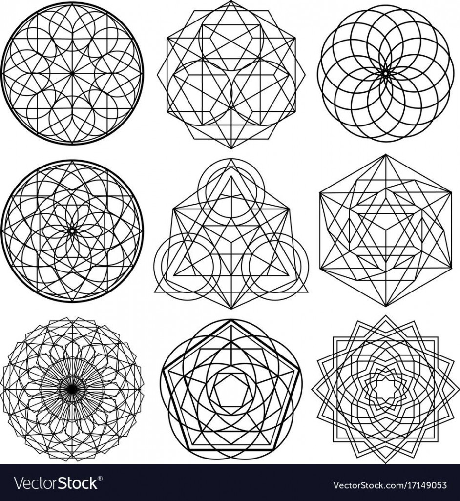 Sacred Geometry Symbols vector for use