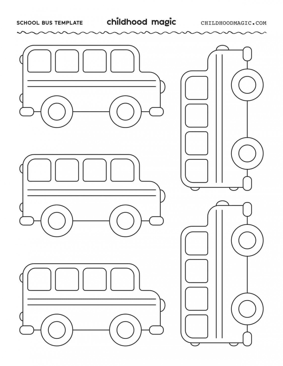 School Bus Template - Free Printable and a Bus Craft -