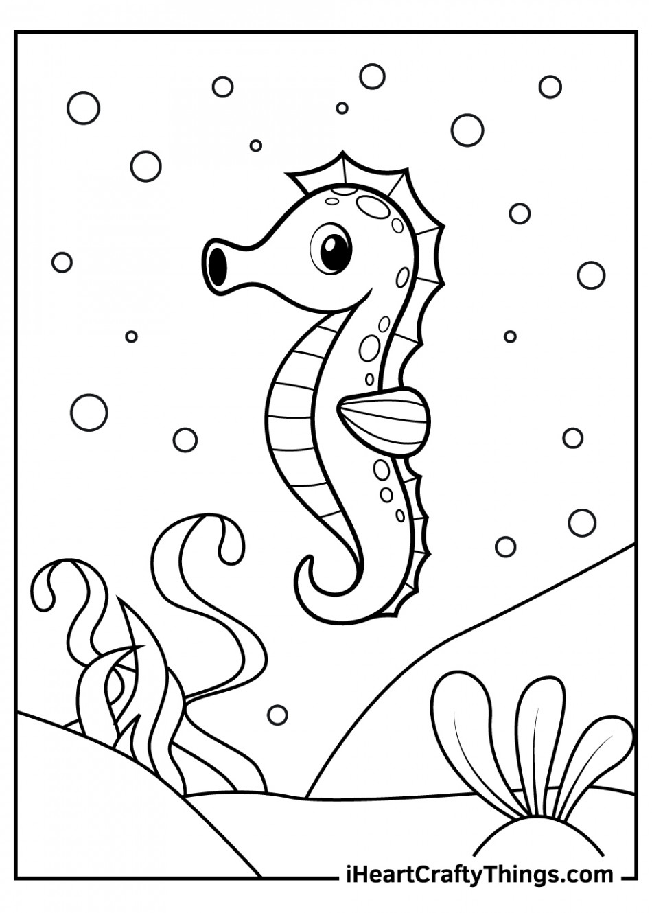 Seahorse Coloring Pages (% Free Printables)