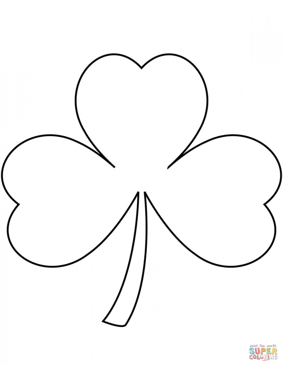 Shamrock coloring page  Free Printable Coloring Pages