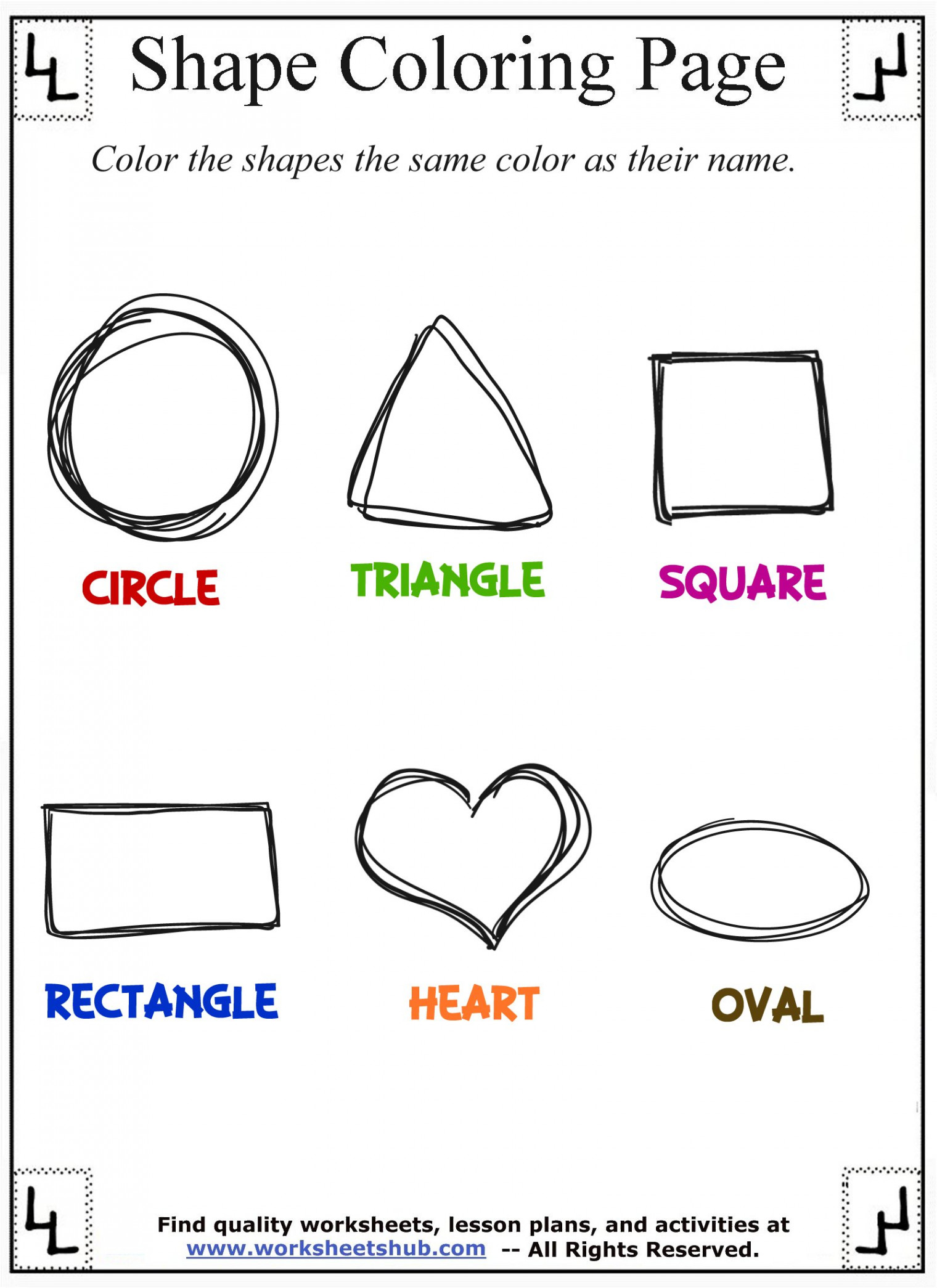 Shape Coloring Pages