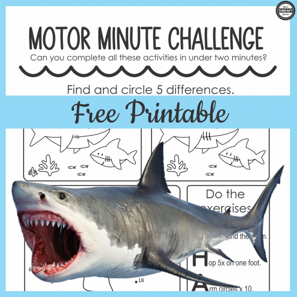 Shark Worksheet PDF Freebie - Your Therapy Source