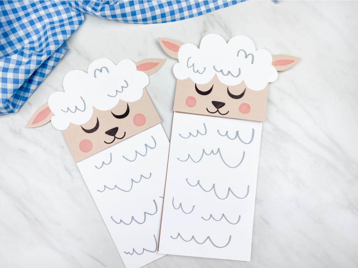 Sheep Paper Bag Puppet With Free Template