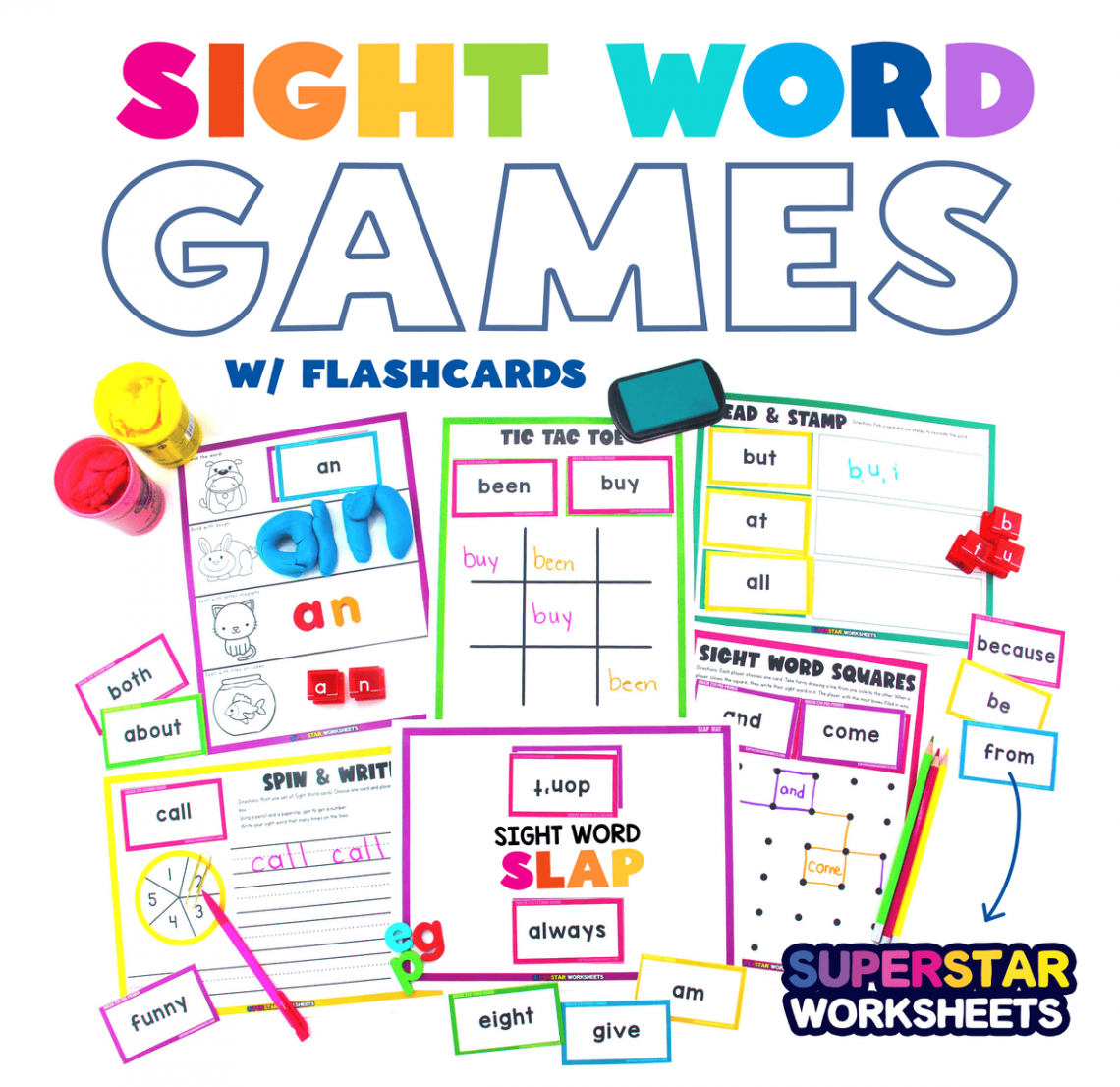 Sight Word Games - Superstar Worksheets