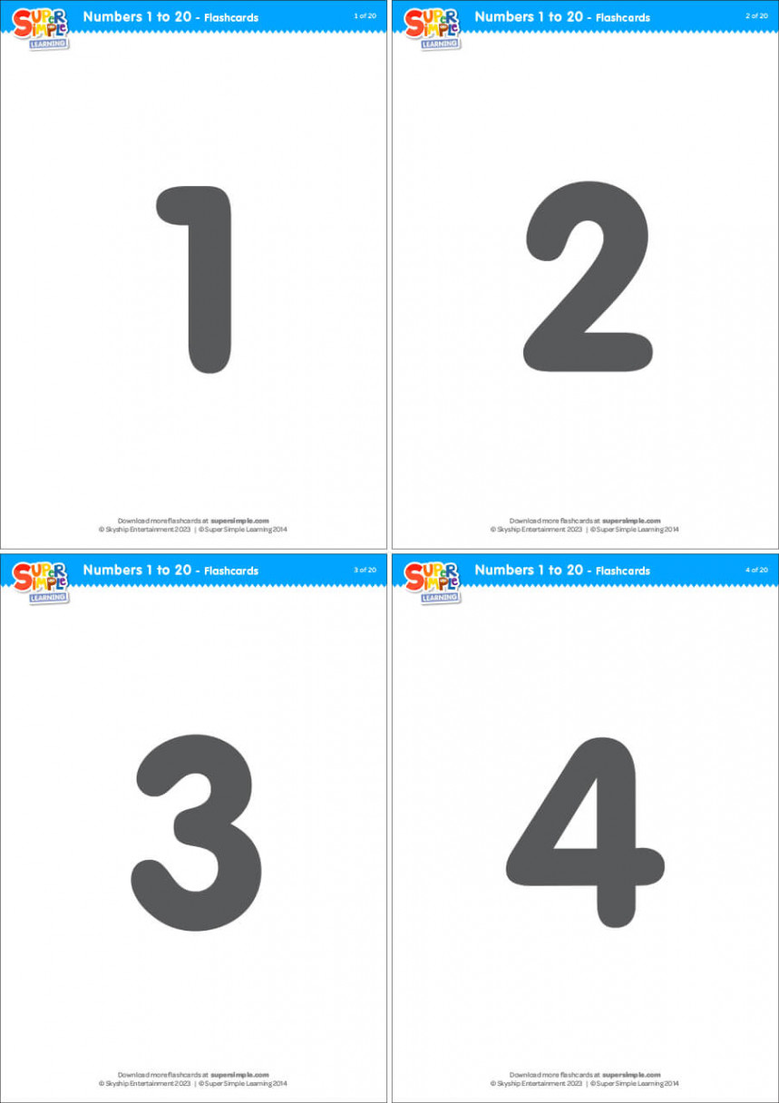 Simple Numbers - Flashcards - Super Simple