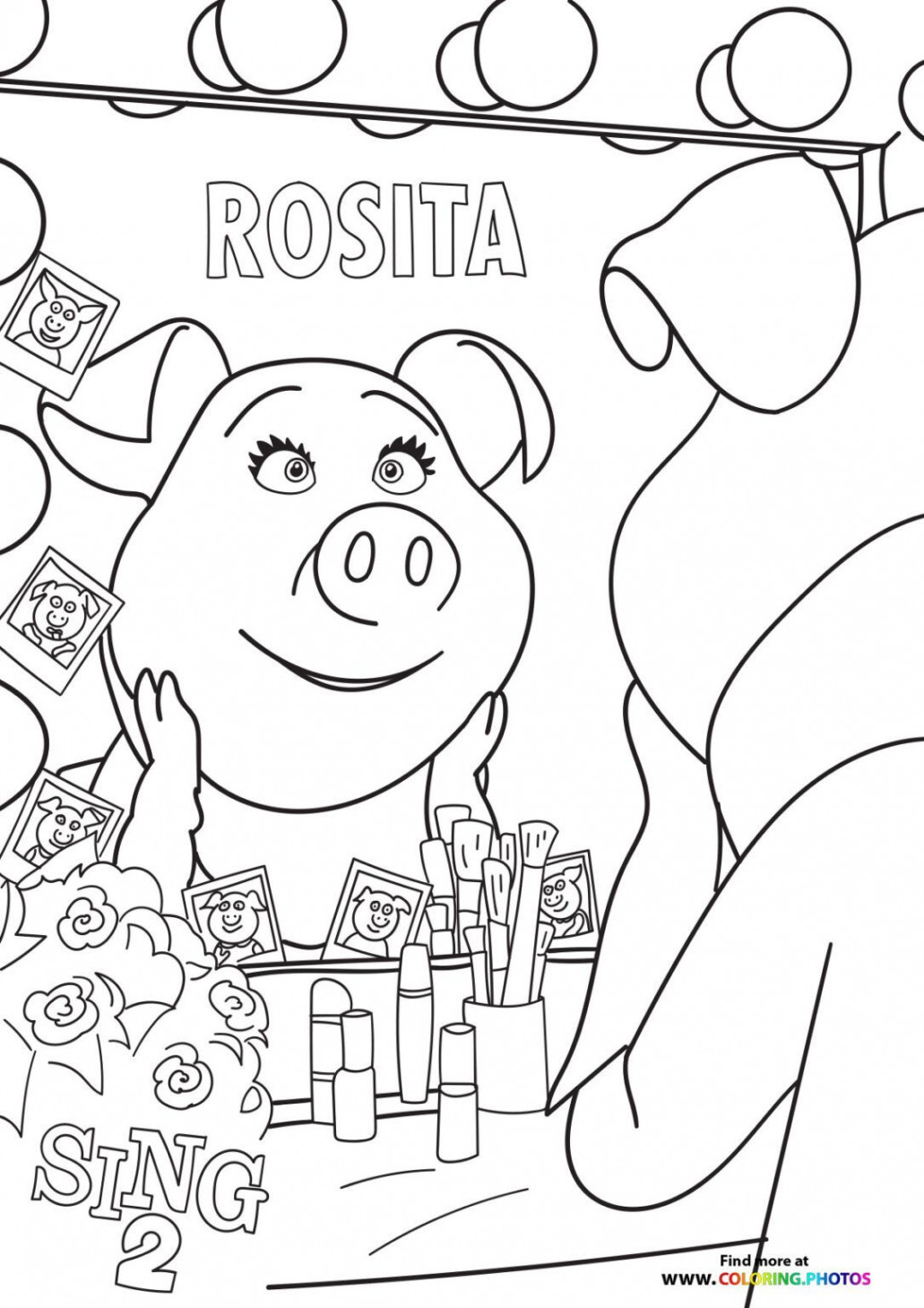 Sing  - Coloring Pages for kids  Free and easy print or download