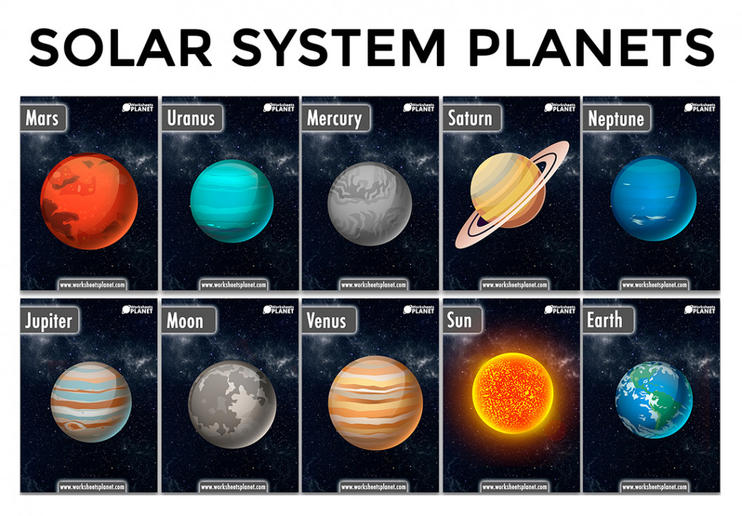 Solar Sytem Planets  Planets Flashcards  Teacher Resources