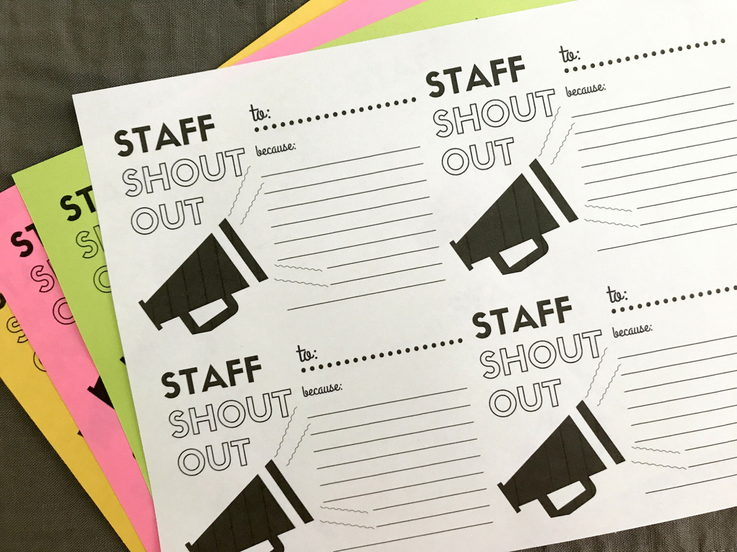 Staff Shout Out Digital Printable - Etsy