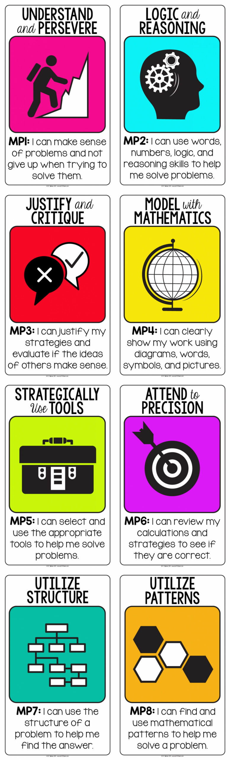 Standards for Mathematical Practices Free Posters • Teacher