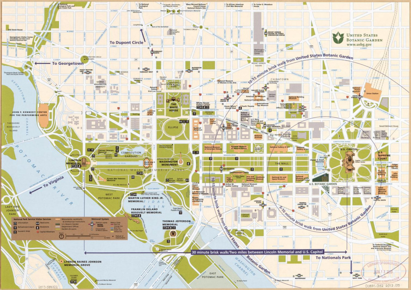 Street map of central Washington D.C