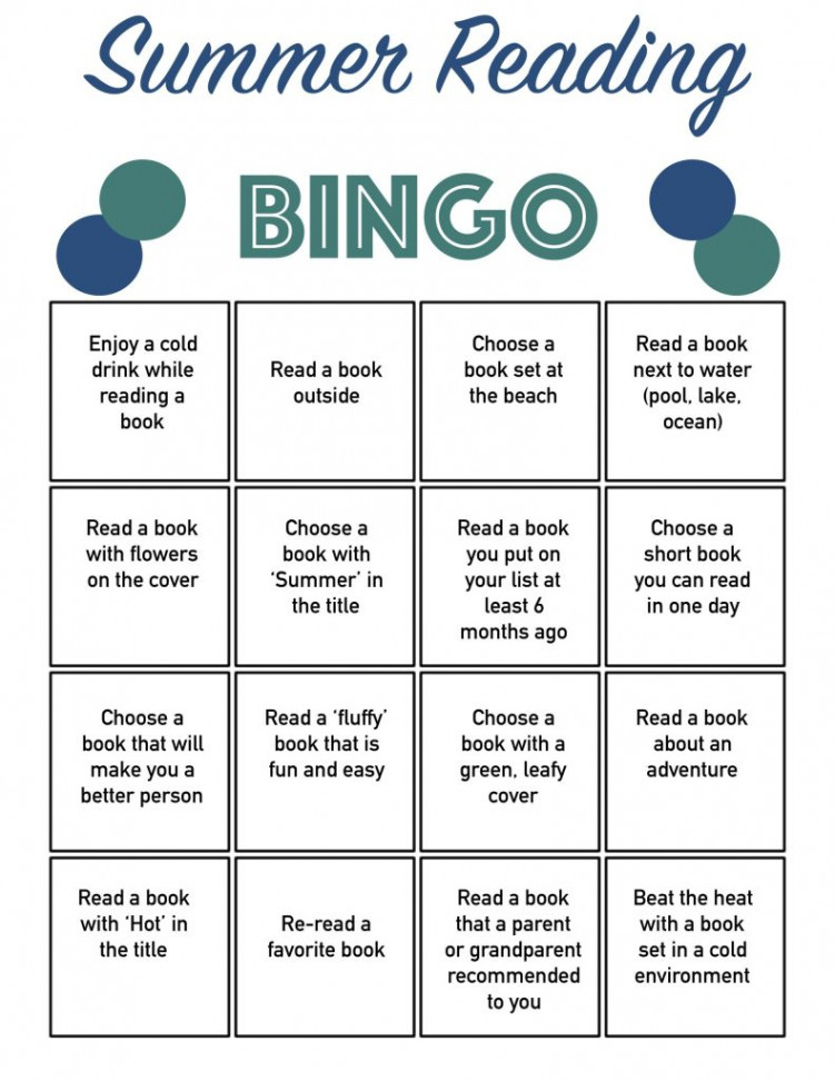 Summer Reading Bingo - Read. Eat. Repeat.