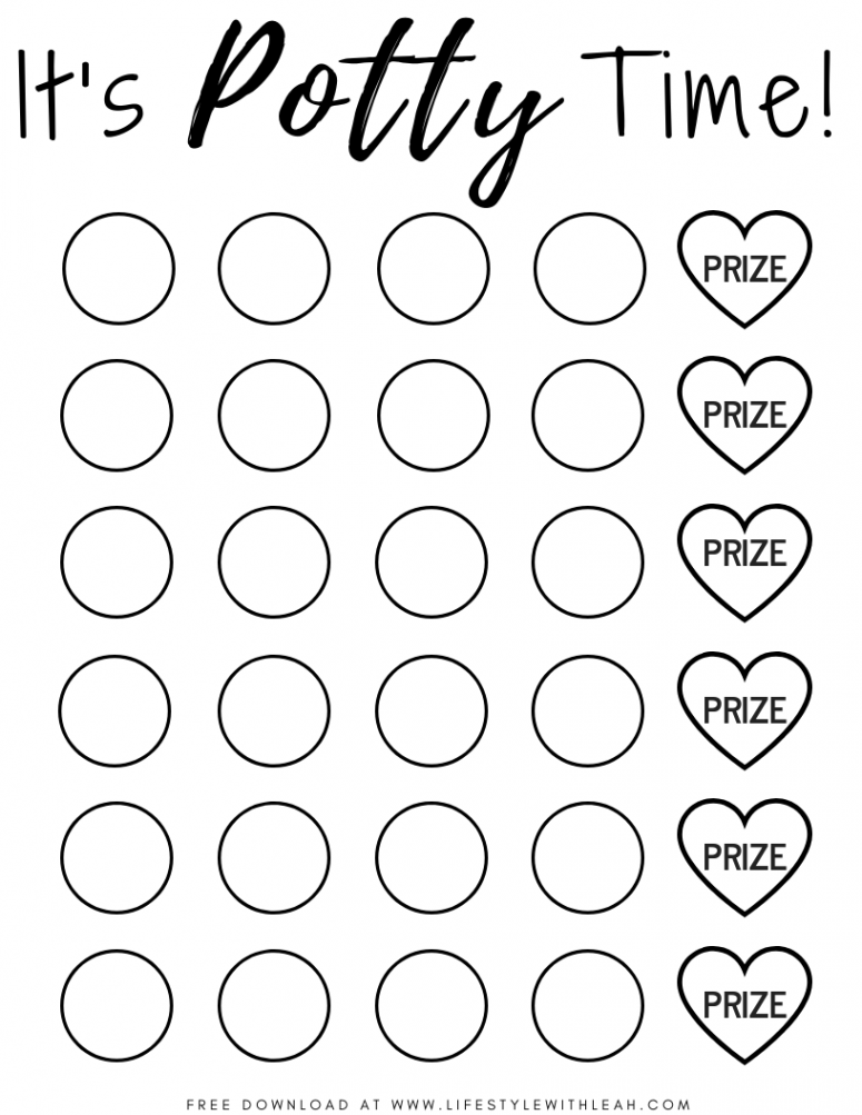 The best black and white potty training sticker chart! This free