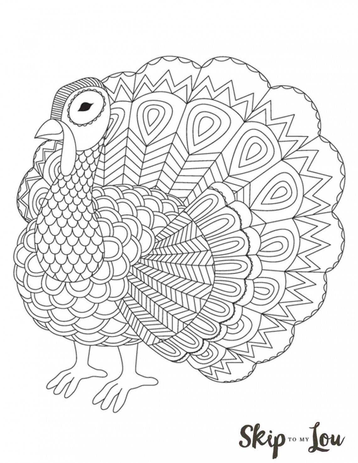 The CUTEST Free Turkey Coloring Pages  Skip To My Lou