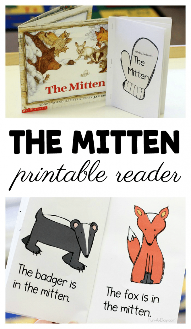 The Mitten Printable Emergent Reader for Preschool and