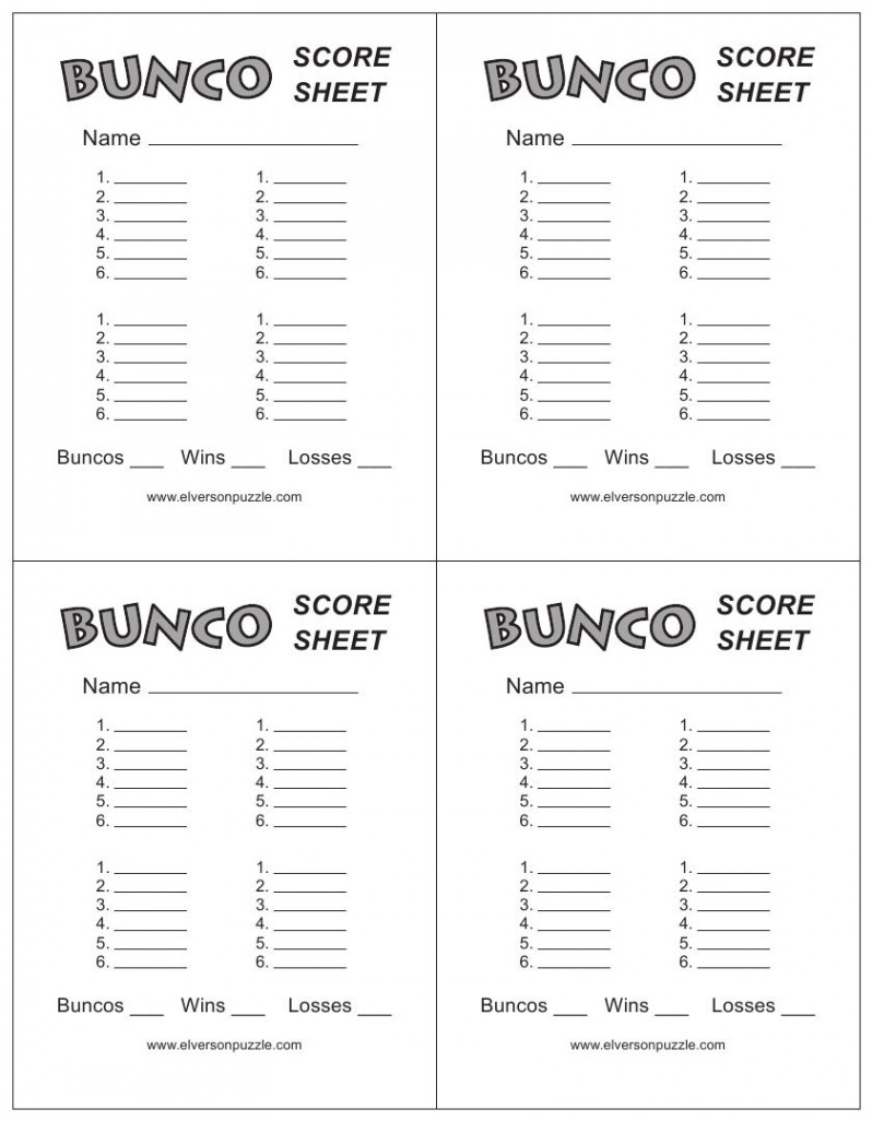 This is the Bunco Score Sheet download page