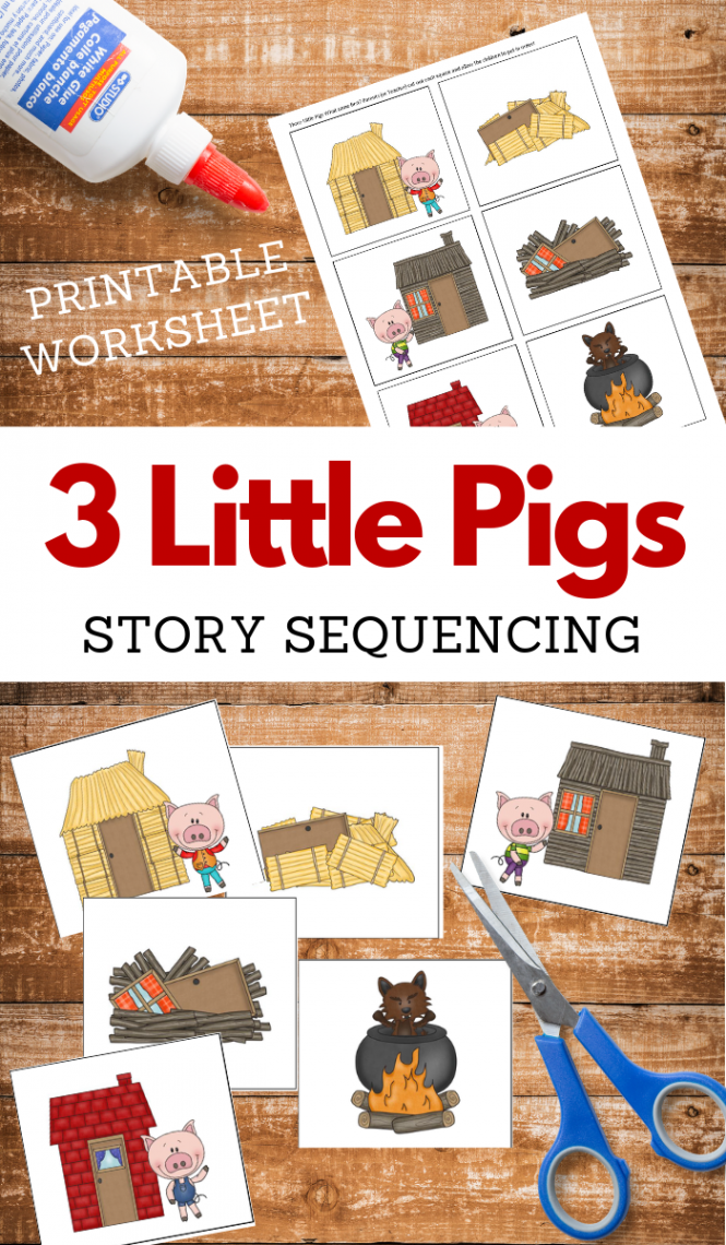 Three Little Pigs Sequencing - Printable Story Cards