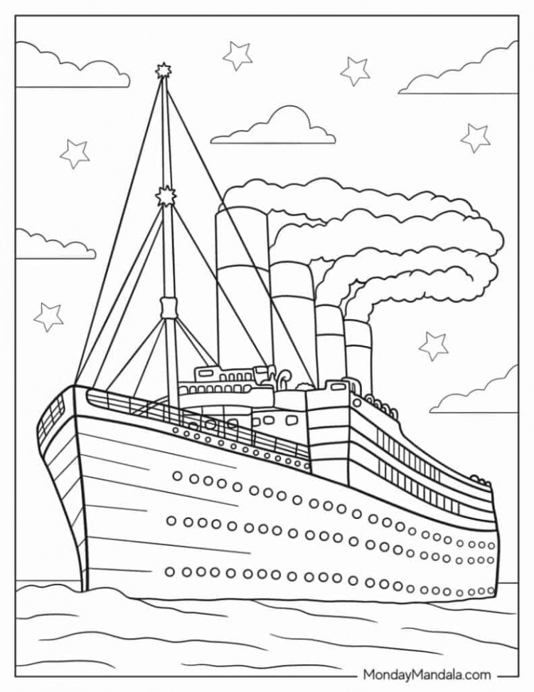 Titanic Coloring Pages (Free PDF Printables)