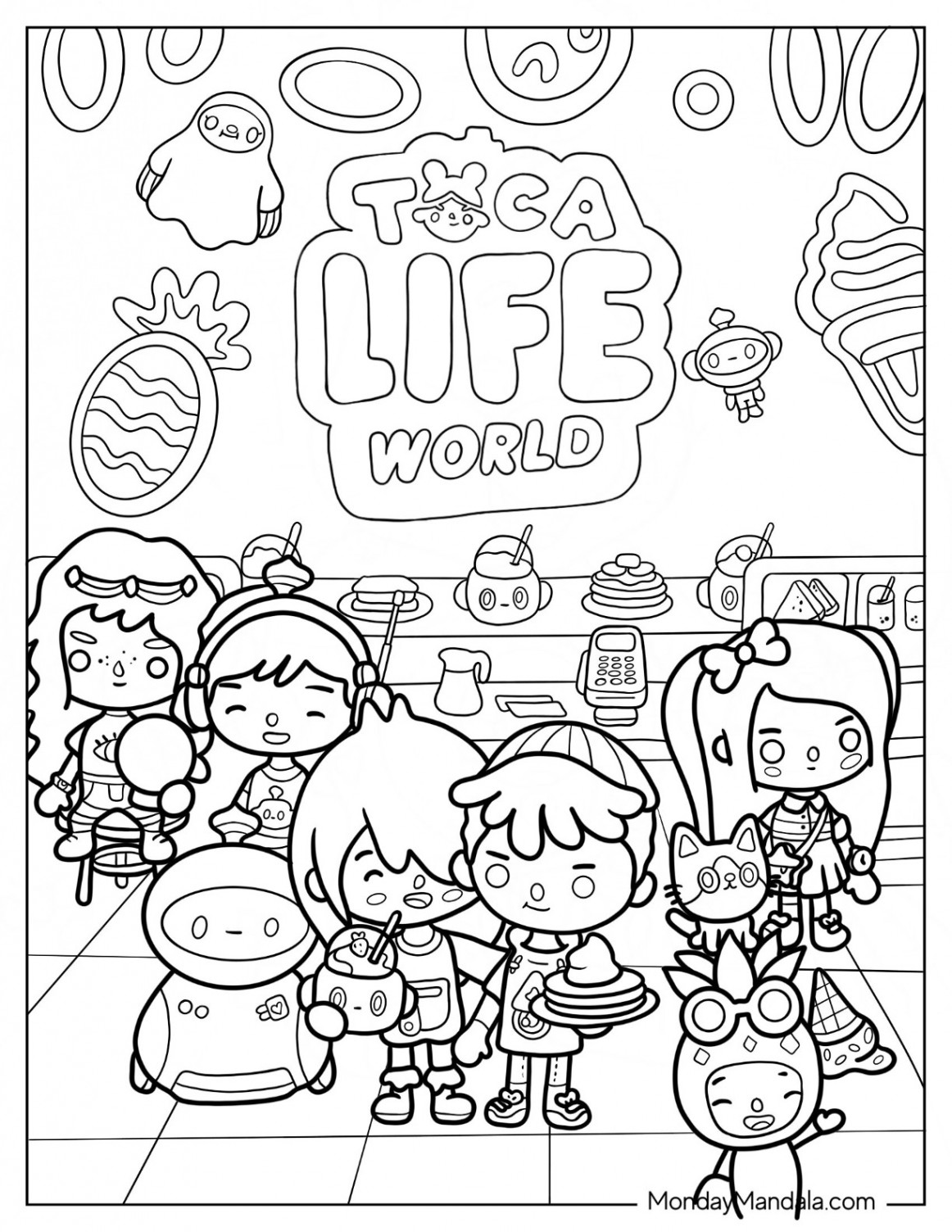 Toca Boca Coloring Pages (Free PDF Printables)