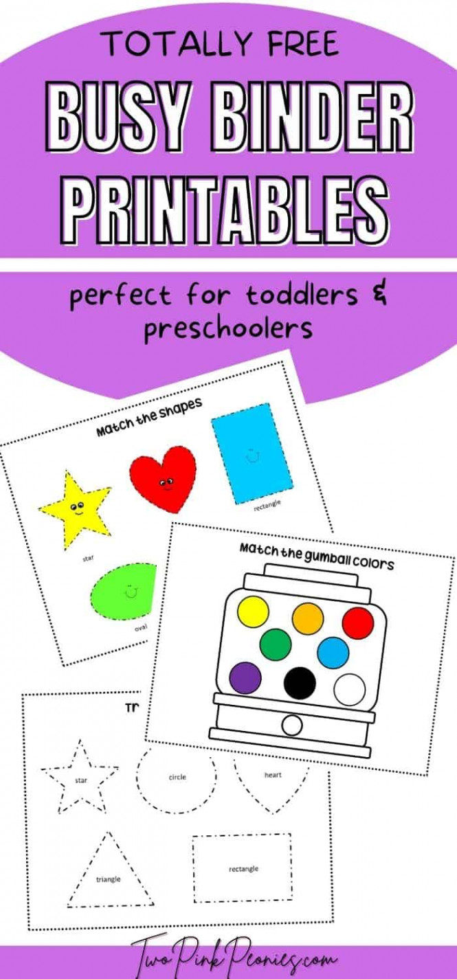 Totally Free Busy Binder Printables {perfect for toddlers