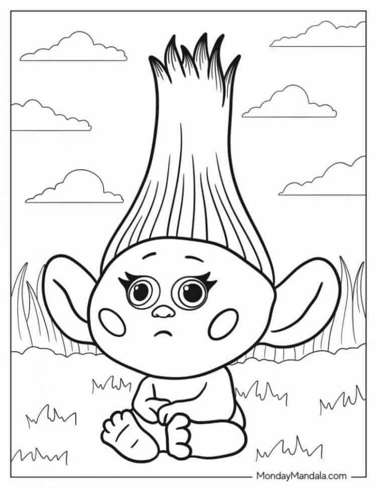 Trolls Coloring Pages (Free PDF Printables)