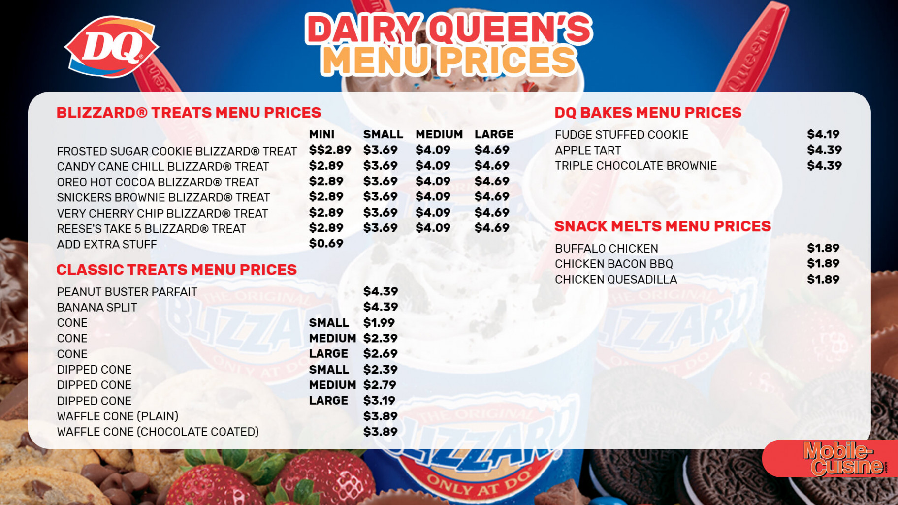 Updated Dairy Queen Menu Prices on All Your Favorites ()