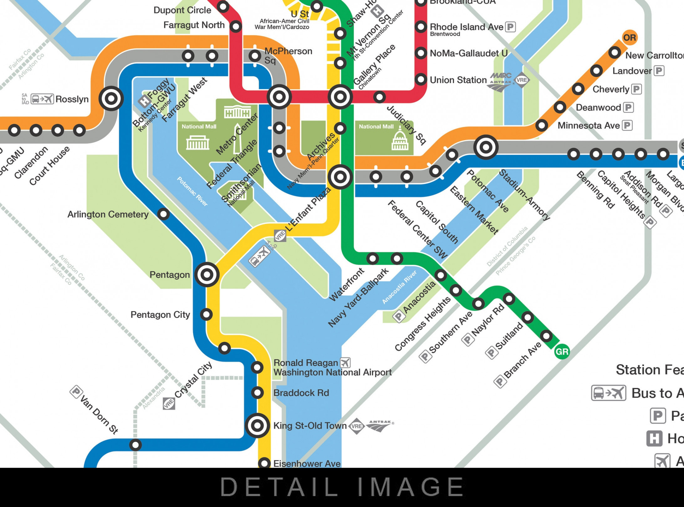 Washington DC Metro Map x Heavyweight Art Print - Etsy