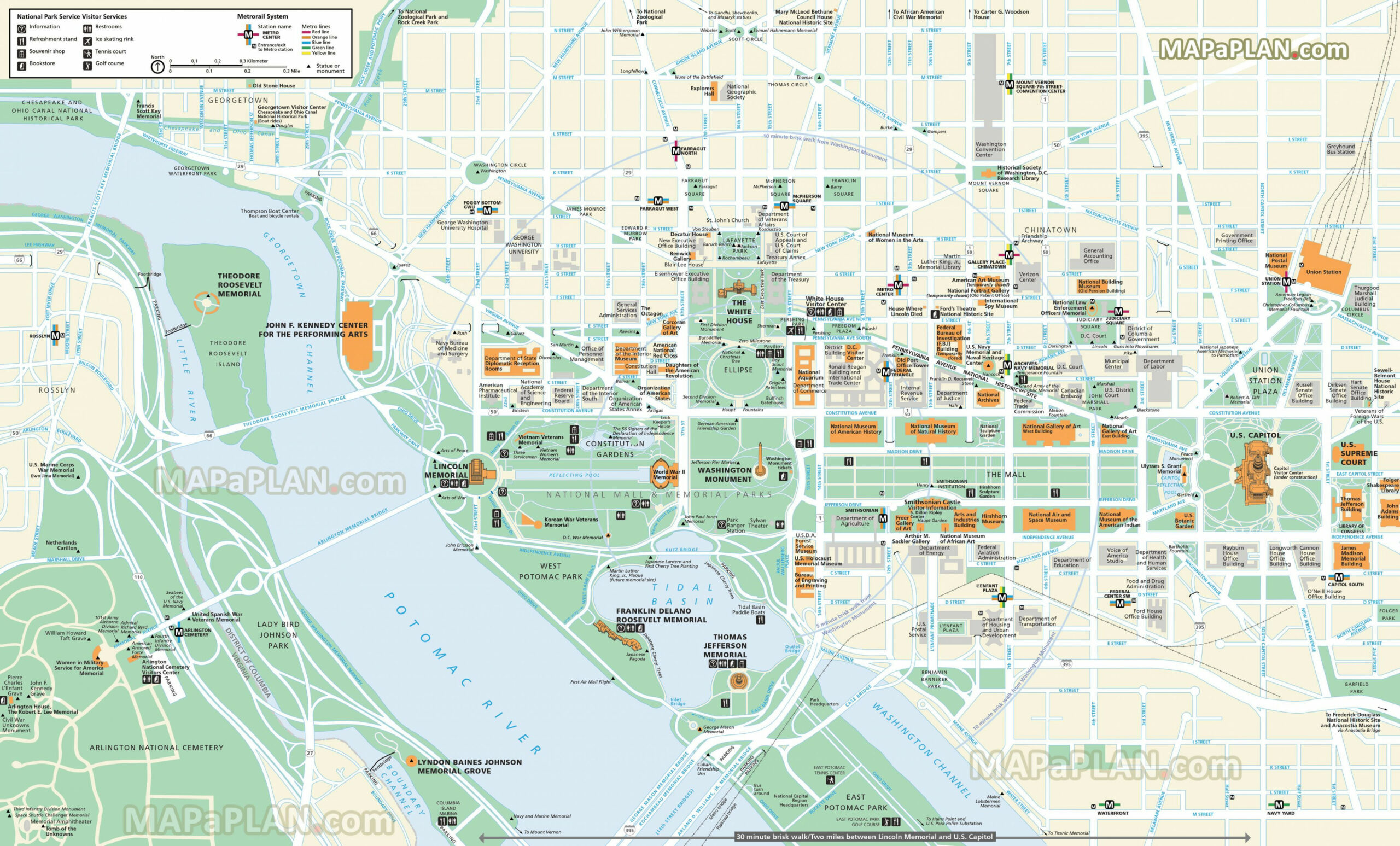 Washington downtown Map  Washington dc tourist map, Tourist map