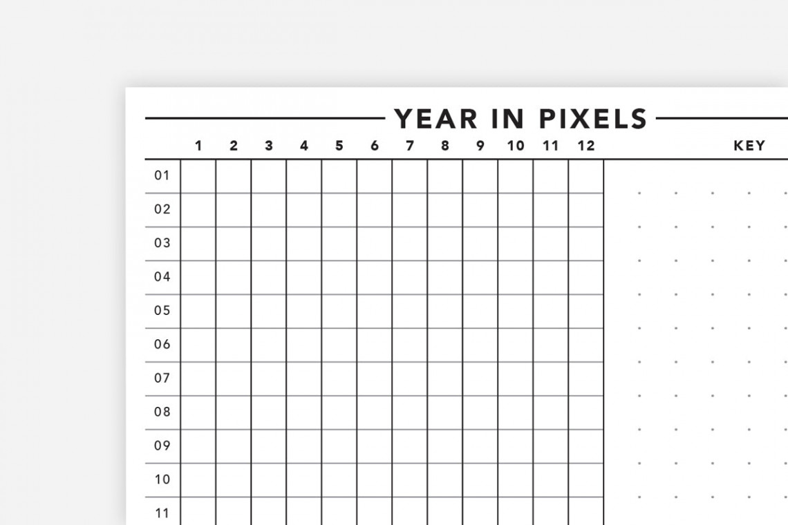 Year in Pixels PDF  Free Printable  Passion Planner