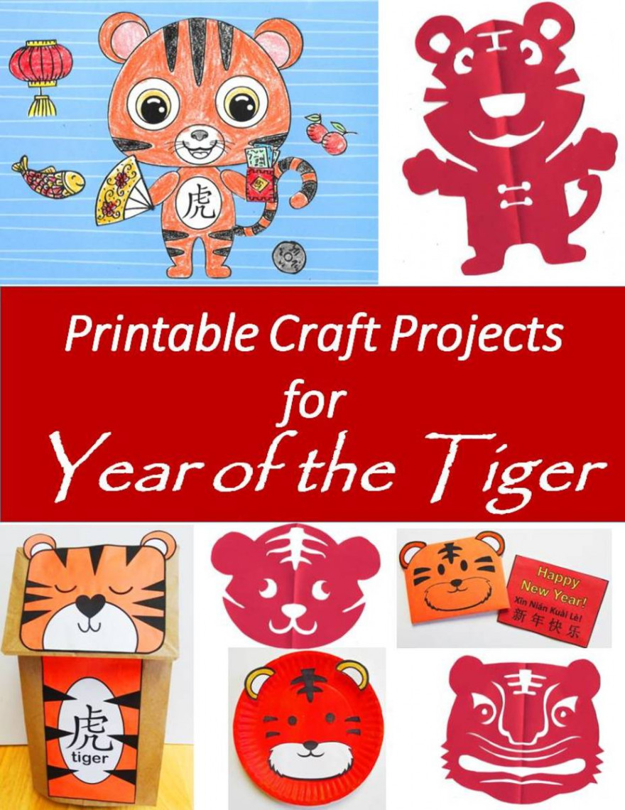 Year of the Tiger Crafts: Printable Kid Projects for Chinese New