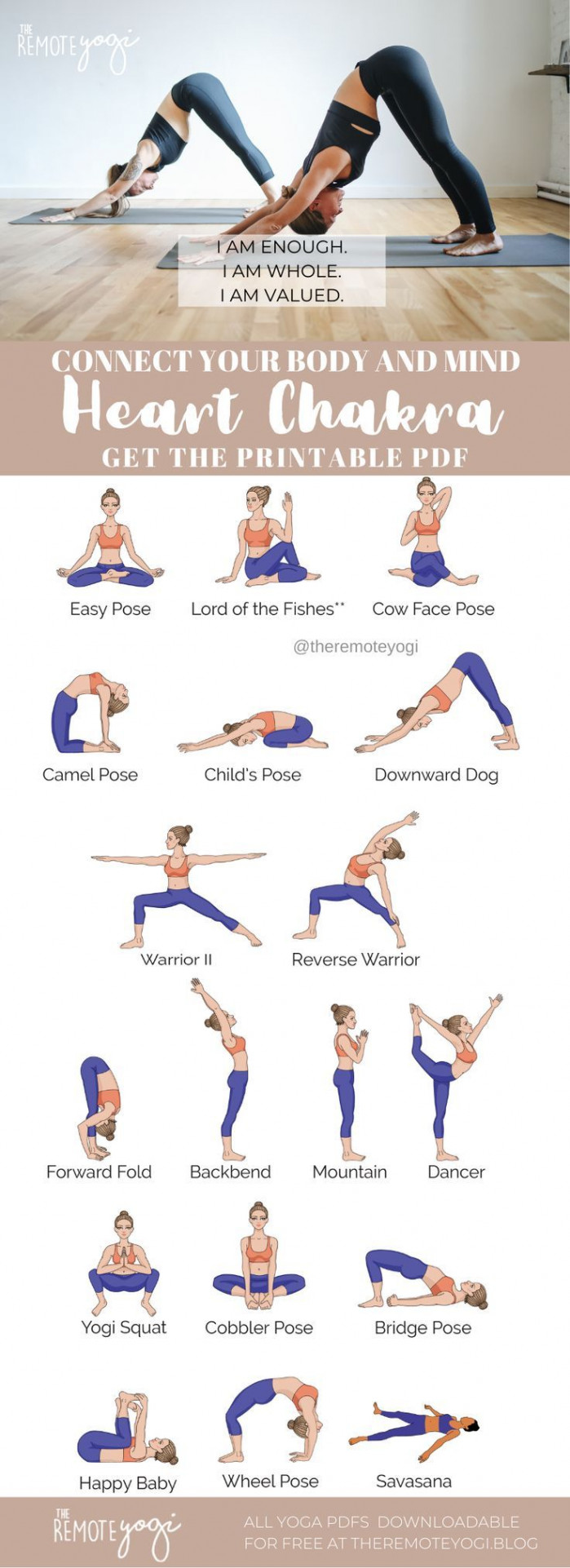 Yoga for the Heart Chakra – Free Printable PDF  Restorative yoga