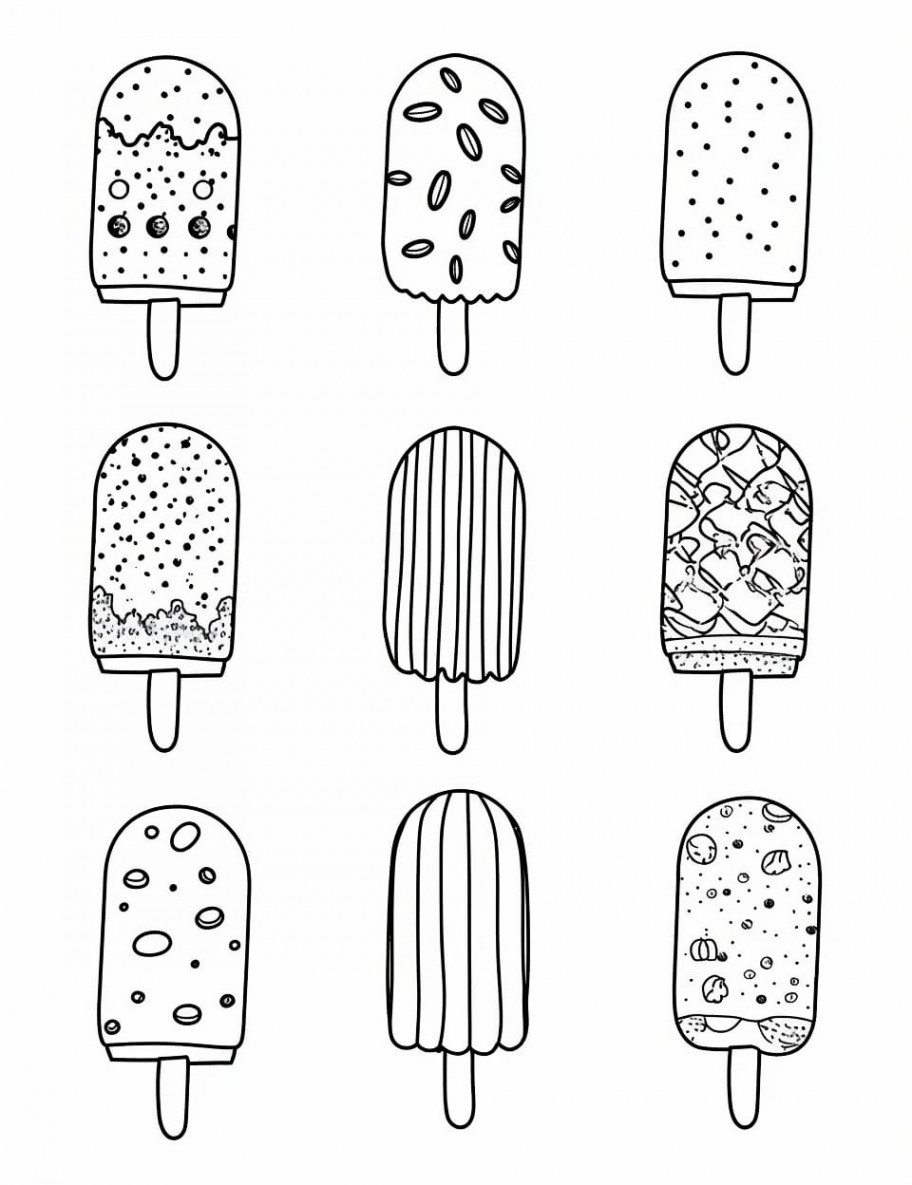 Yummy Ice Cream Coloring Pages For Kids And Adults - Our