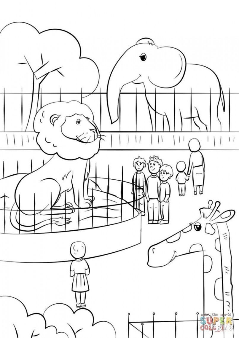 Zoo Animals Coloring Pages Zoo Animals Coloring Page Free