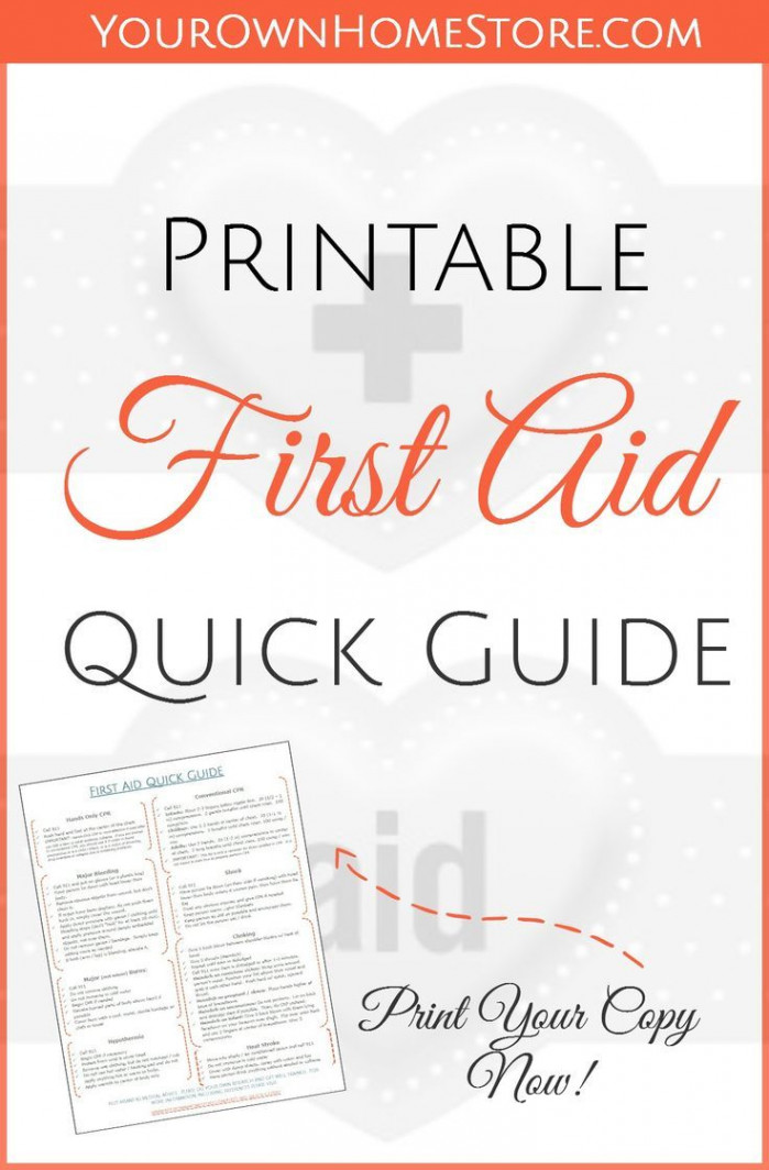 A Free Printable First Aid Guide  First aid tips, First aid for